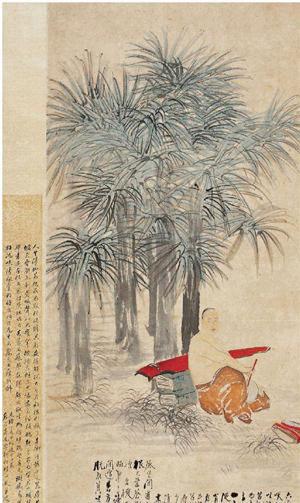 棕阴纳凉图