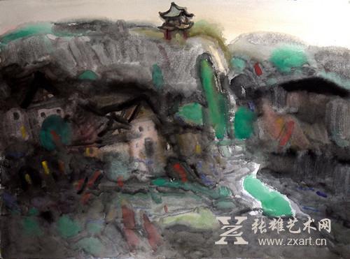 黄永生《墨绿香》水彩 2015年 黄永生《墨绿香》水彩 2015年